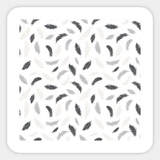 Monochrome Feathers Sticker